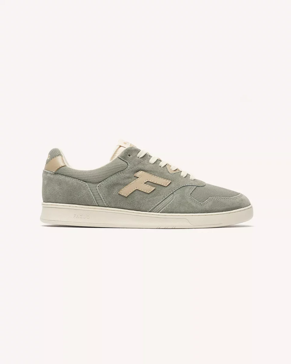 Accessoire Chaussures Sneaker Mesh Suede Kaki Moyen