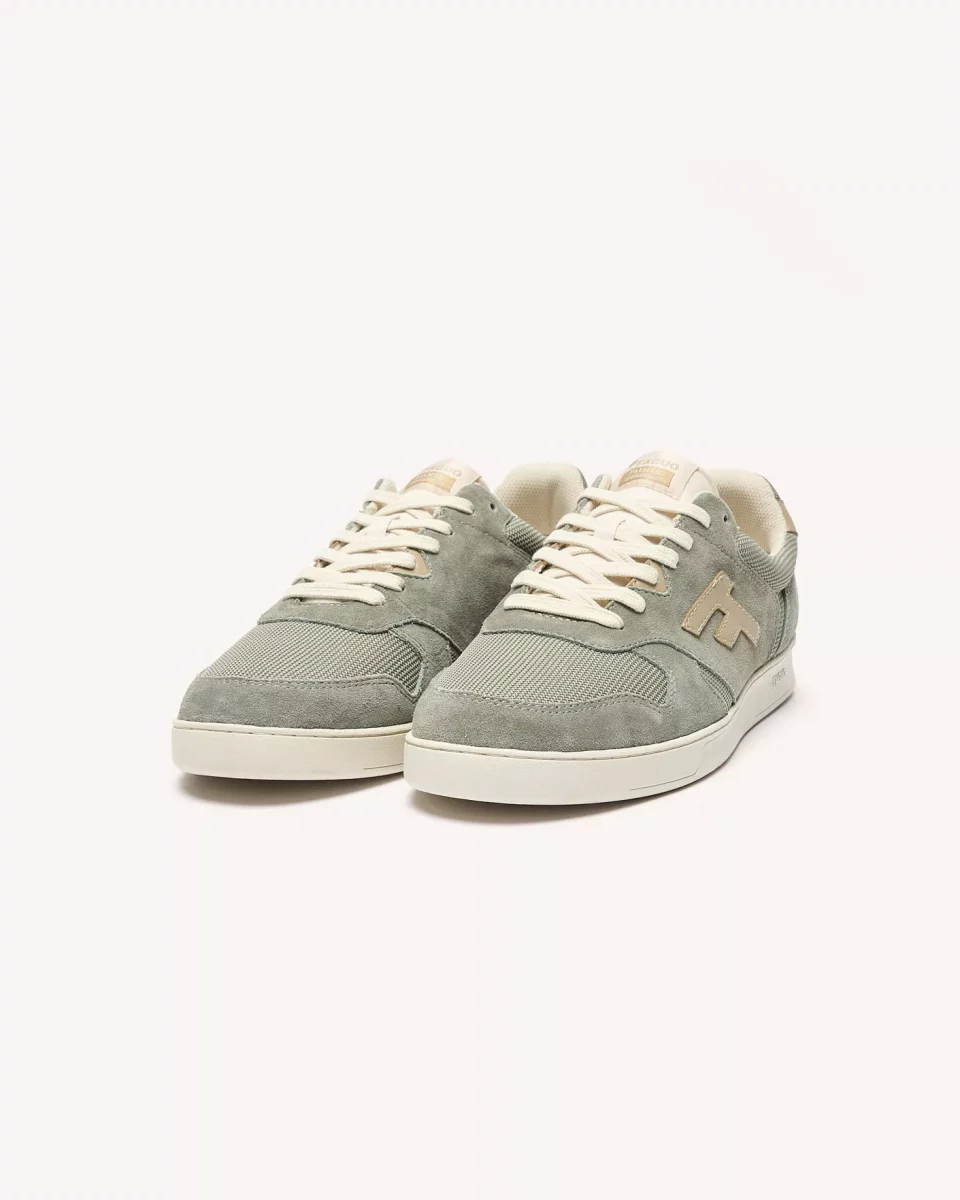 Accessoire Chaussures Sneaker Mesh Suede Kaki Moyen – Image 2