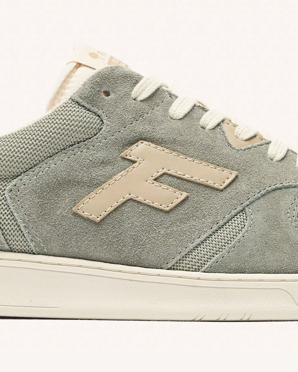 Accessoire Chaussures Sneaker Mesh Suede Kaki Moyen – Image 4