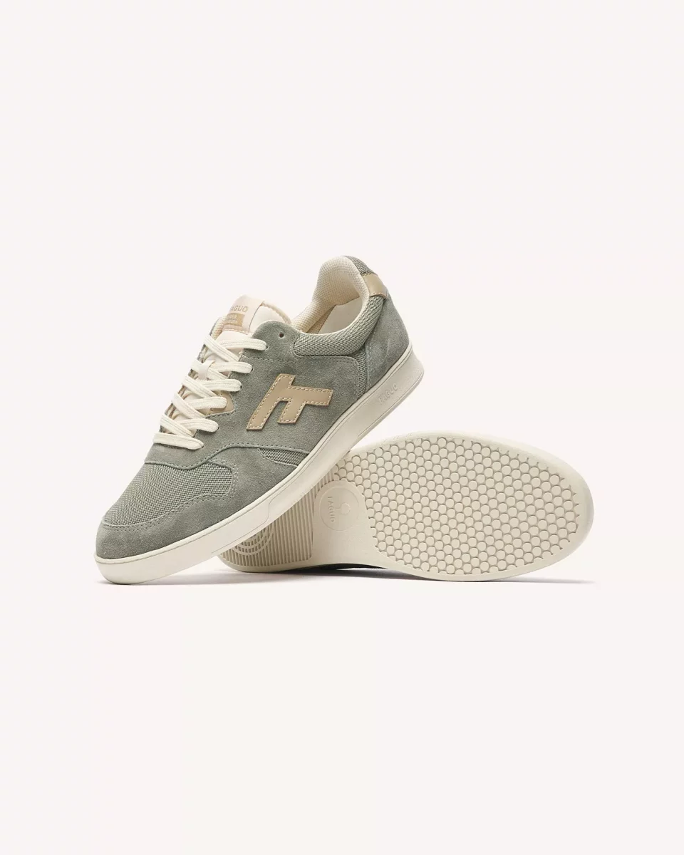 Accessoire Chaussures Sneaker Mesh Suede Kaki Moyen – Image 5