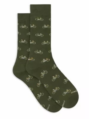 Accessoire Chaussettes Fantaisie Velo Kaki Moyen