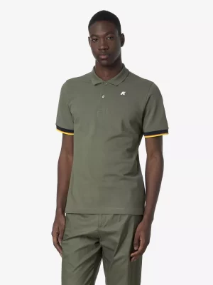 Polo Manches Courtes Bande Bracelet Kaki Moyen
