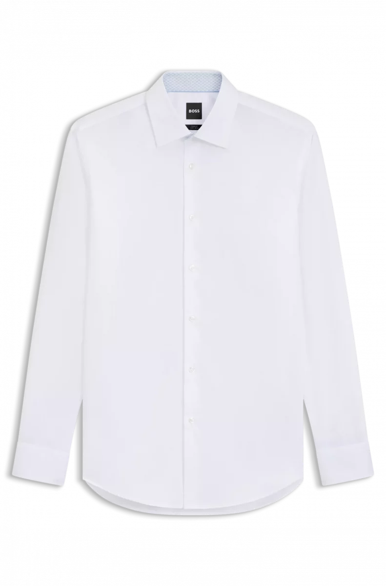 Chemise Manches Longues Ville Pop Unie Avec Oppo Blanc