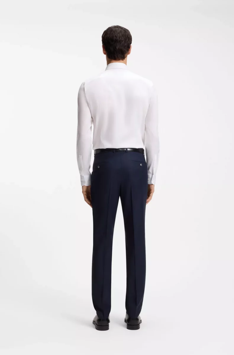 Chemise Manches Longues Ville Pop Unie Avec Oppo Blanc – Image 6