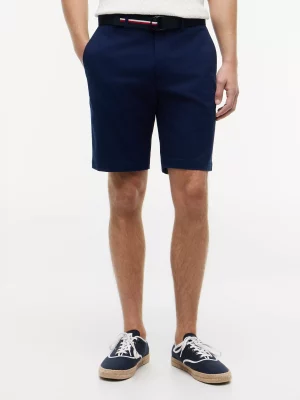 Pantalon Bermuda  Chino Short Ceinture Bleu Fonce
