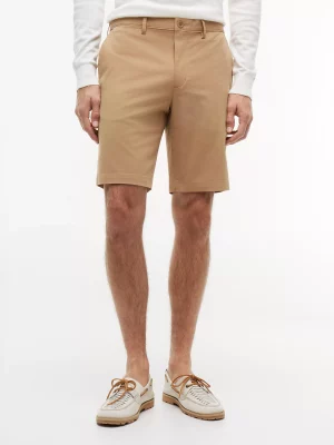 Pantalon Bermuda  Chino Short Ceinture Beige Moyen