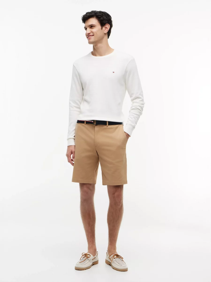 Pantalon Bermuda Chino Short Ceinture Beige Moyen – Image 2