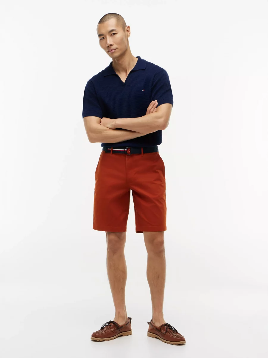 Pantalon Bermuda Chino Short Ceinture Orange Moyen – Image 2