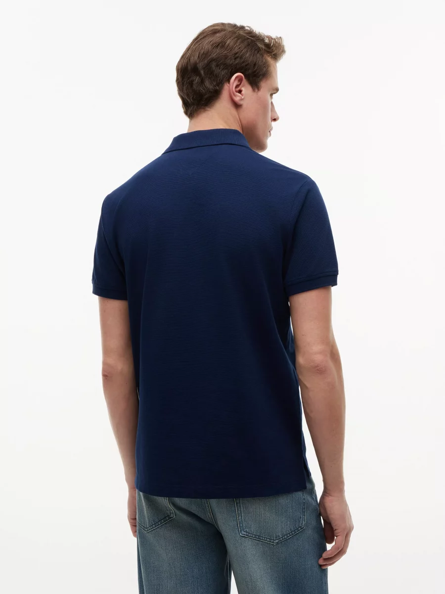 Polo Manches Courtes Broderie Drapeau CŒur Bleu Fonce – Image 3