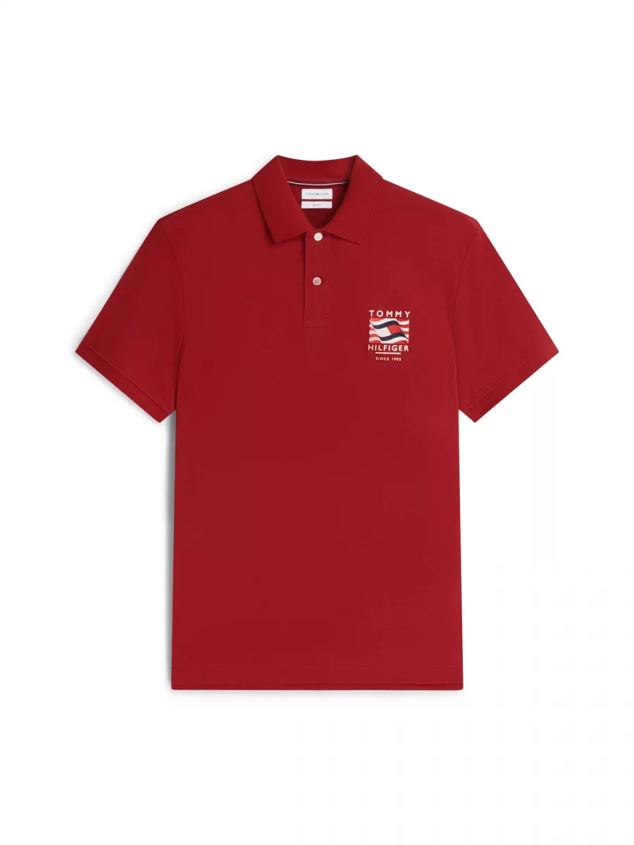 Polo Manches Courtes Broderie Drapeau CŒur Rouge Moyen – Image 5