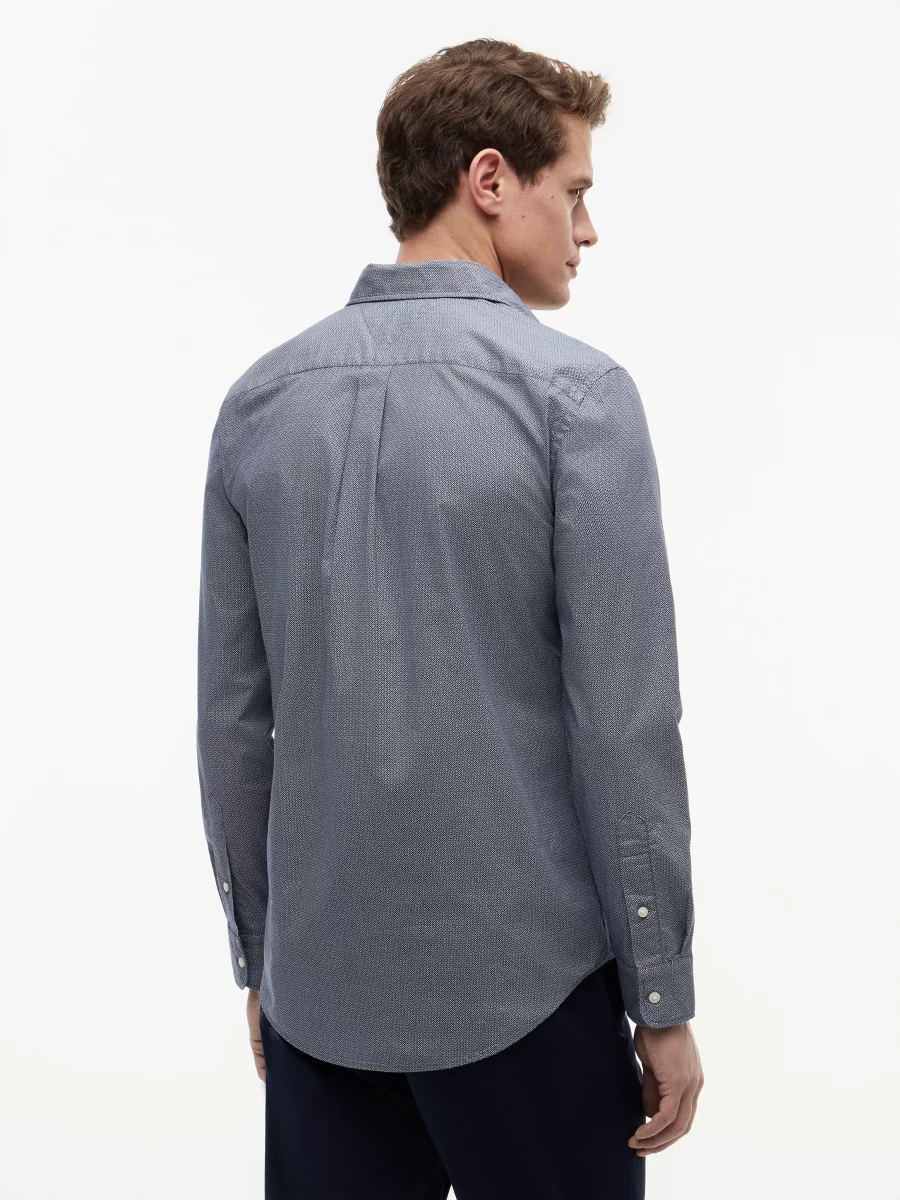 Chemise Manches Longues Sport Geometrique Bleu Moyen – Image 3