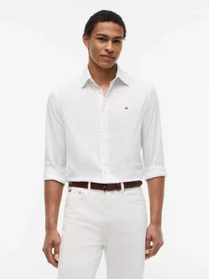 Chemise Manches Longues Sport Immrime Etoile Blanc