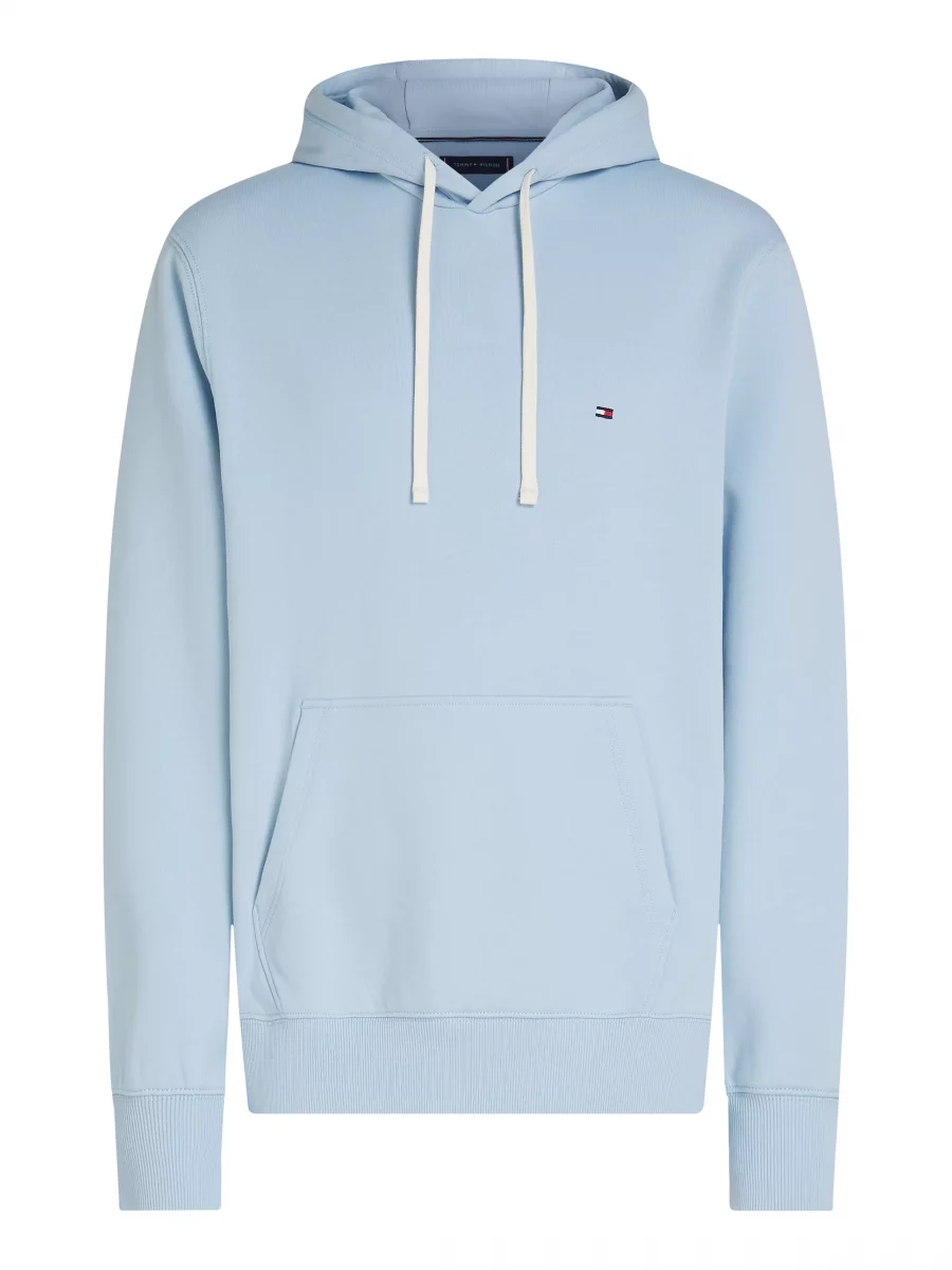 Pull Sweat Molleton Capuche Uni Bleu Clair – Image 5