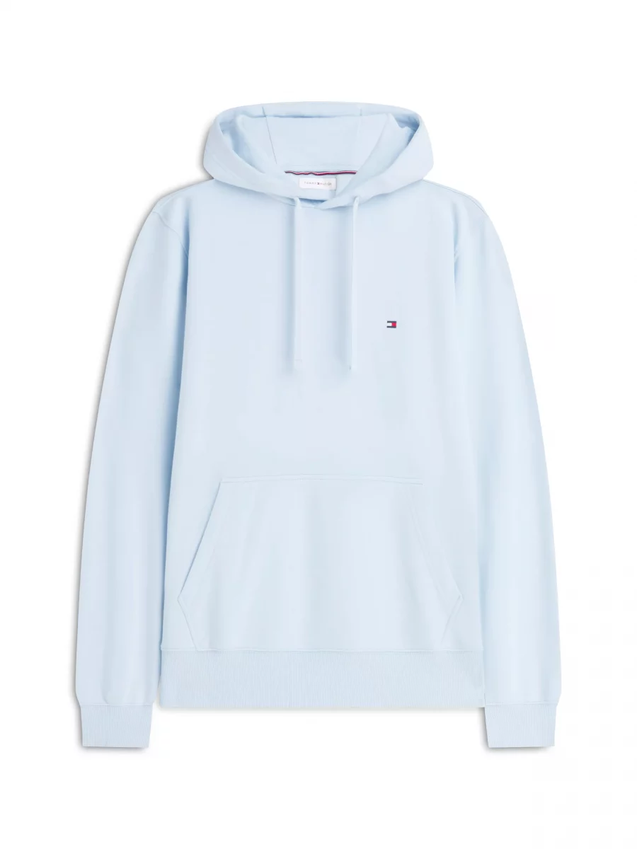 Pull Sweat Molleton Capuche Uni Bleu Clair – Image 8