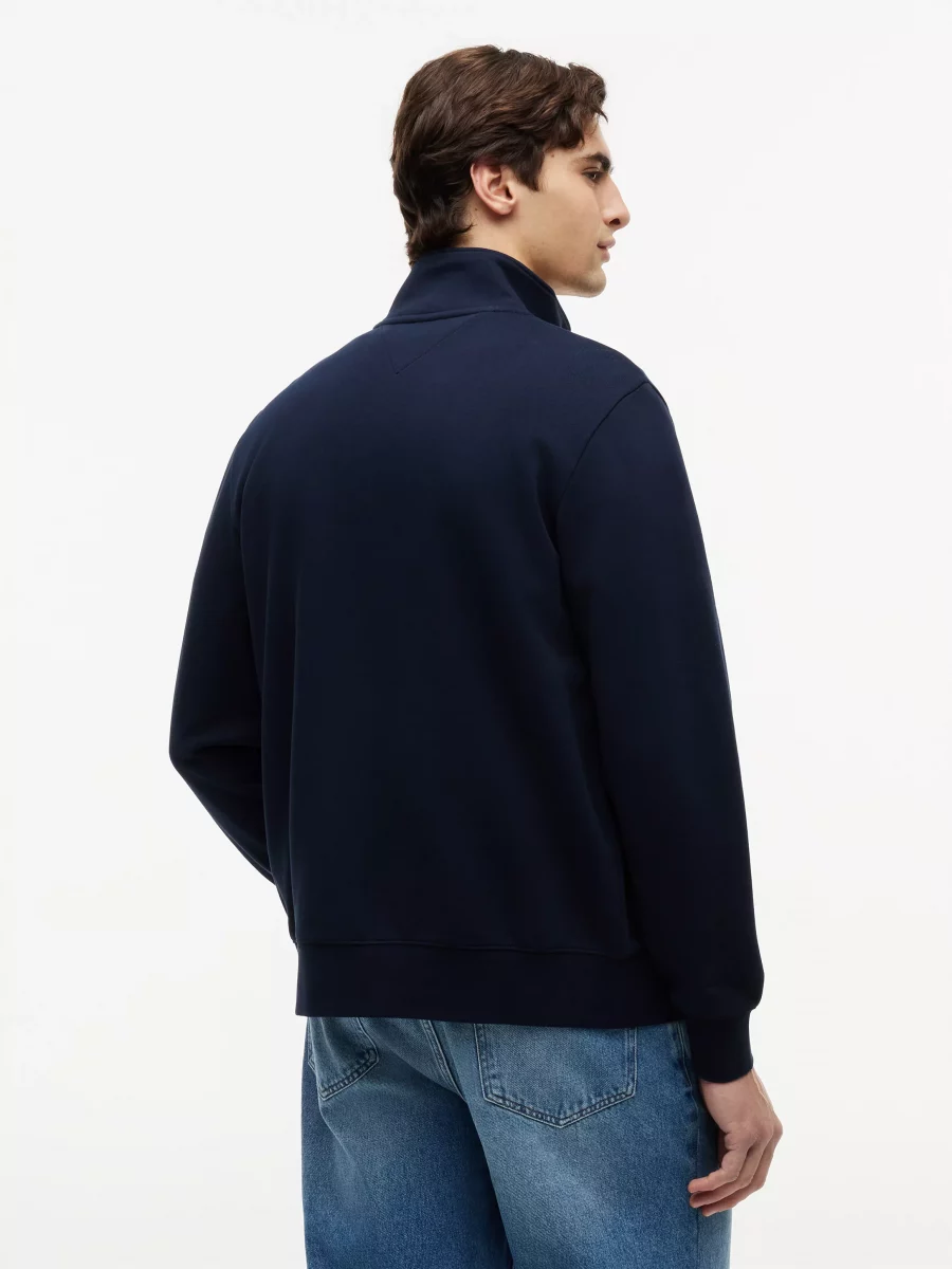 Gilet Manches Longues Molleton Zip Broderie CŒur Bleu Fonce – Image 3