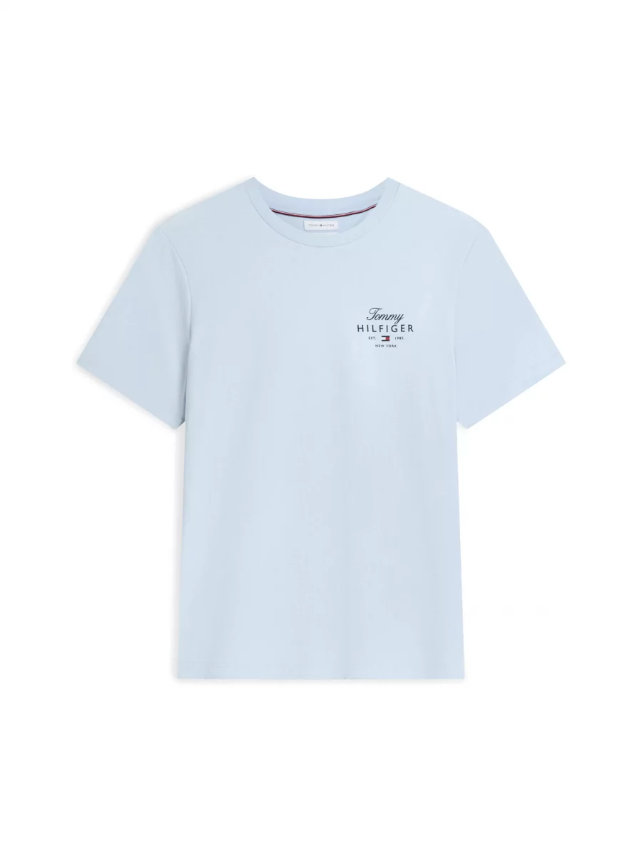 T-shirt Manches Courtes Print Tommy CŒur Bleu Clair – Image 5