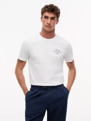 T-shirt Manches Courtes Print Tommy CŒur Blanc