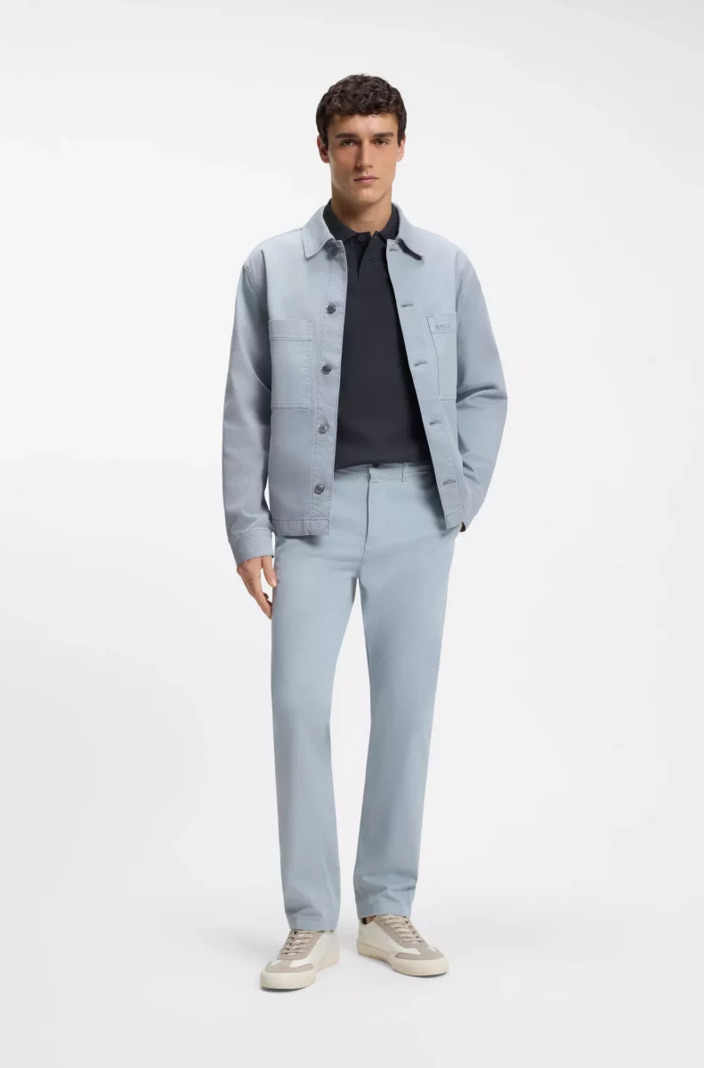 Polo Manches Courtes Pique Contraste Col Bleu Fonce – Image 2