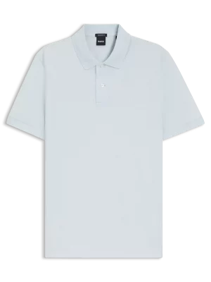 Polo Manches Courtes Regular Pique Uni Bleu Clair