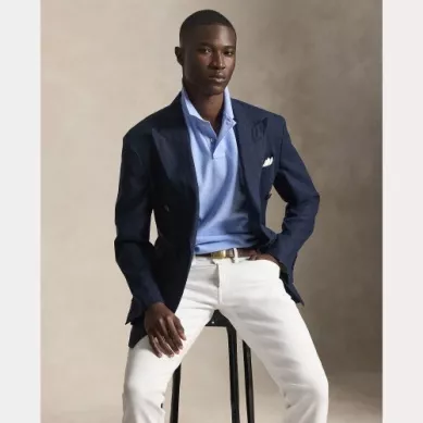 Polo Manches Courtes Custom Pique Uni Bleu Clair