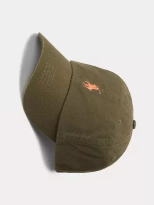 Accessoire Casquette Coton Uni Logo Kaki Moyen