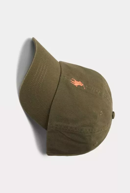 Accessoire Casquette Coton Uni Logo Kaki Moyen