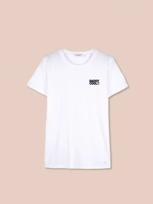 T-shirt Manches Courtes Daddy Cool Coeur Blanc
