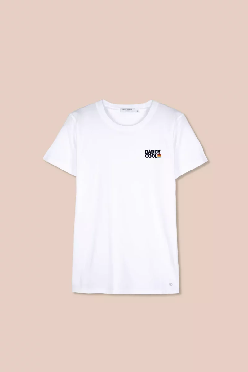 T-shirt Manches Courtes Daddy Cool Coeur Blanc