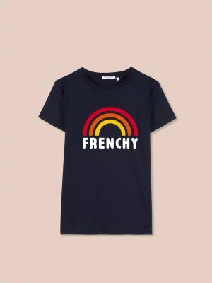 T-shirt Manches Courtes Frenchy Bleu Fonce
