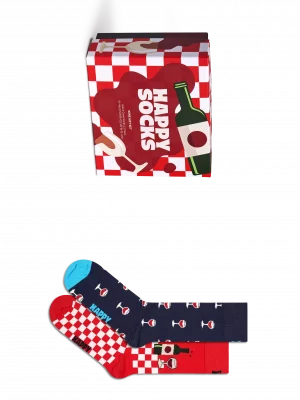Accessoire Chaussettes Duo Vin Rouge Moyen