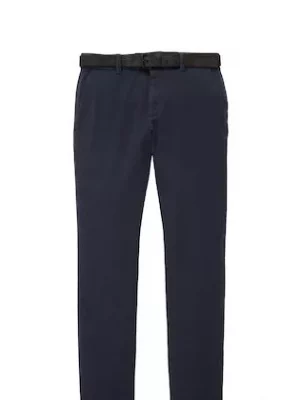Pantalon Sport Slim Traveler Micro Structure Bleu Fonce
